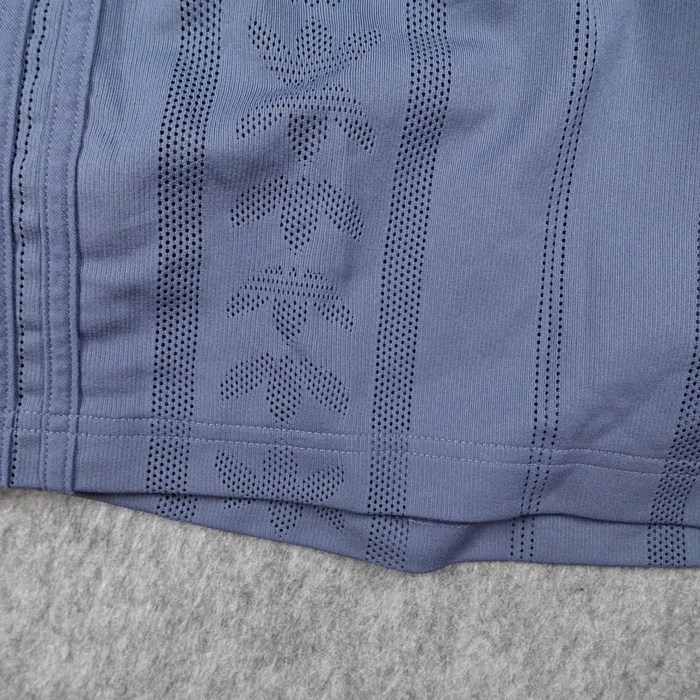 Adidas Shirt Mens Extra Large Blue Trefoil Monogram Mesh Basketball Gym 13